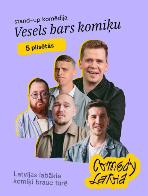 Comedy Latvia: Vesels Bars Komiķu 23. oktobrī